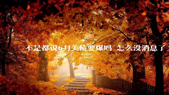 不是都说6月美债要爆吗 怎么没消息了?