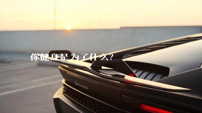 你健身是为了什么？