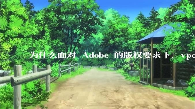 为什么面对 Adobe 的版权要求下，vposy 大神还能从容不迫？